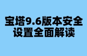 寶塔9.6版本安全設置全面解讀